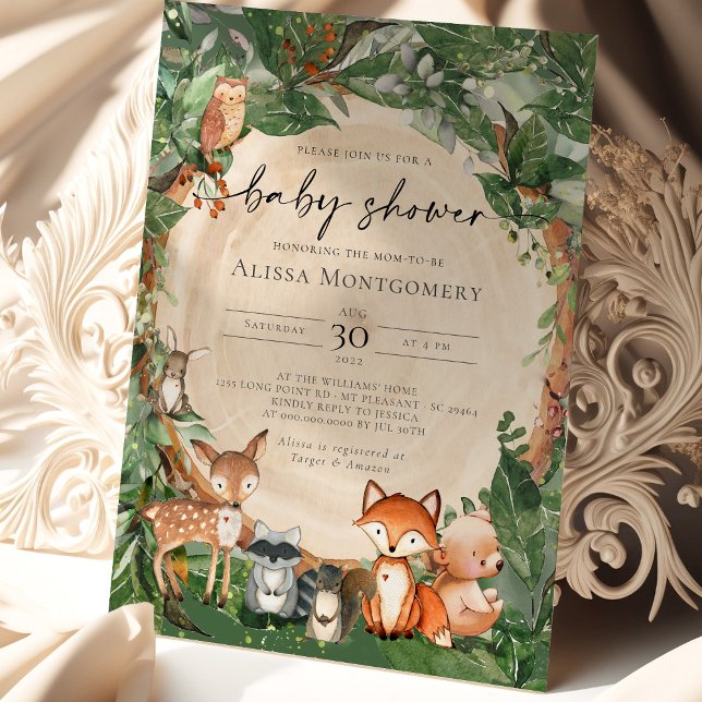 Woodland Animals Baby Shower Invitation (Creator Uploaded)
