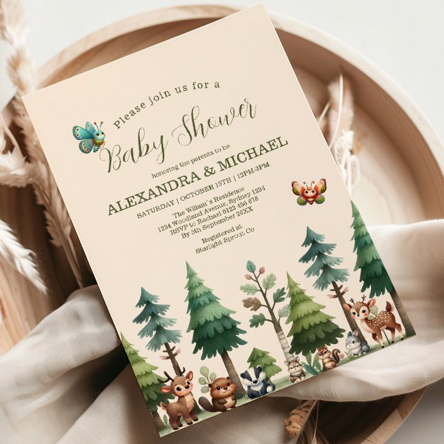 Woodland Animals Baby Shower Invitation (Creator Uploaded)