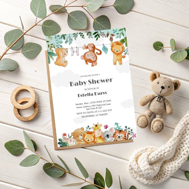 Woodland Animals Baby Shower Invitation (Creator Uploaded)