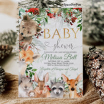 Woodland Animals Baby Shower Invitation Forest