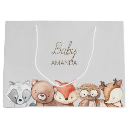Woodland Animals Baby Shower Large Gift Bag