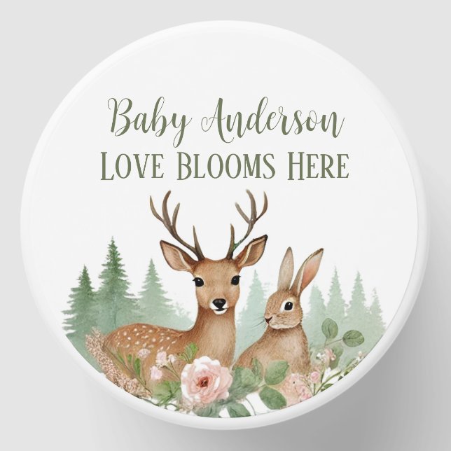 Woodland Animals Baby Shower Mini Candle Favors (Front)