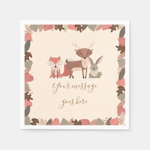 Woodland Animals Baby Shower Napkins