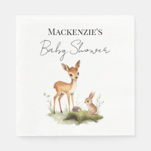 Woodland Animals Baby Shower Napkins