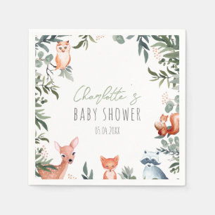Woodland Animals Baby Shower Napkins