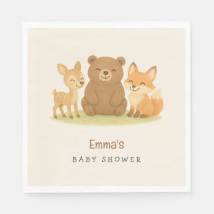 Woodland Animals Baby Shower  Napkins