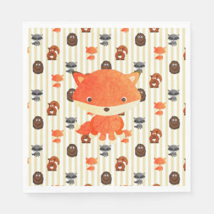 Woodland Animals Baby Shower Napkins
