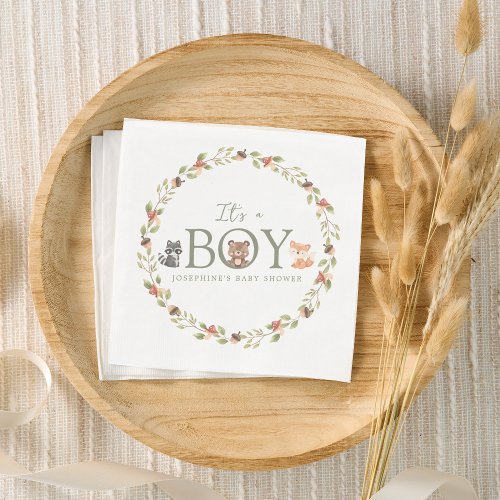 Woodland Animals Baby Shower Napkins