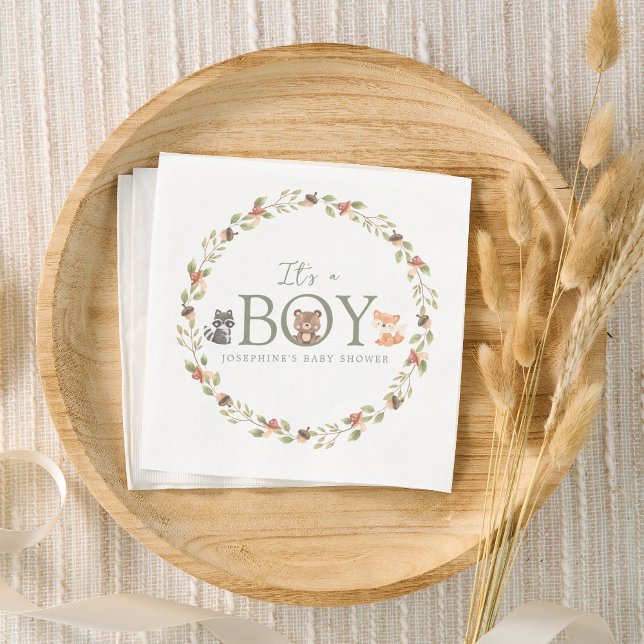 Woodland Animals Baby Shower Napkins (Creator Uploaded)