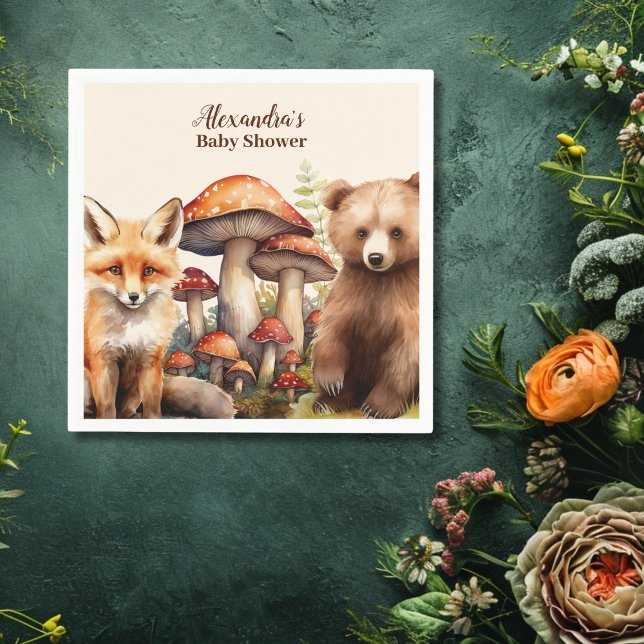 Woodland Animals Baby Shower Napkins (Creator Uploaded)