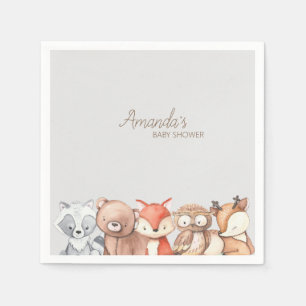 Woodland Animals Baby Shower Napkins