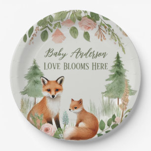 Woodland Animals Baby Shower Paper Plates