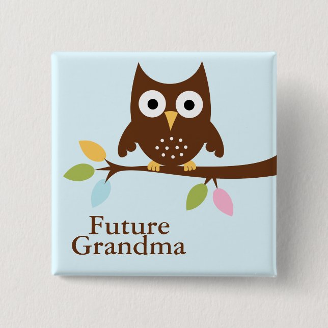 Woodland Animals Baby Shower Pinback Button (Front)