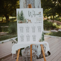 Woodland Animals Baby Shower Table Seating