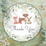 Woodland Animals Baby Shower Thank You Classic Round Sticker