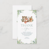 Woodland animals Baby Shower Thank you   Enclosure Card (Front/Back)