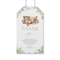 Woodland animals Baby Shower Thank you   Enclosure Gift Tags