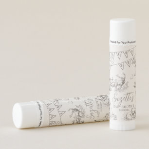 Woodland Animals Baby Shower Thank You Lip Balm