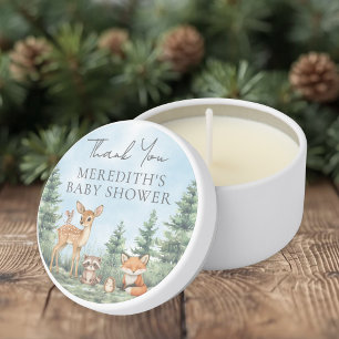 Woodland Animals Baby Shower Thank You Mini Candle Favors