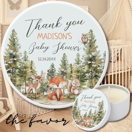 Woodland Animals Baby Shower Thank You