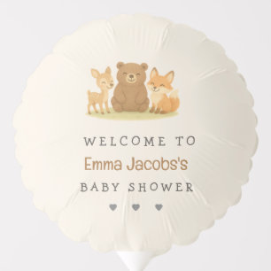 Woodland Animals Baby Shower Welcome  Balloon