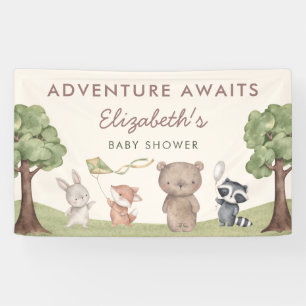 Woodland Animals Baby Shower Welcome Banner