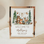 Woodland Animals Baby Shower Welcome Sign<br><div class="desc">Make your event special with this Forest Baby Shower with our cute and lovely printable Welcome Sign featuring adorable Adventure Awaits Baby Shower theme. Download,  personalize,  and create lasting memories with this perfect touch for your joyous celebration!

BS1095</div>