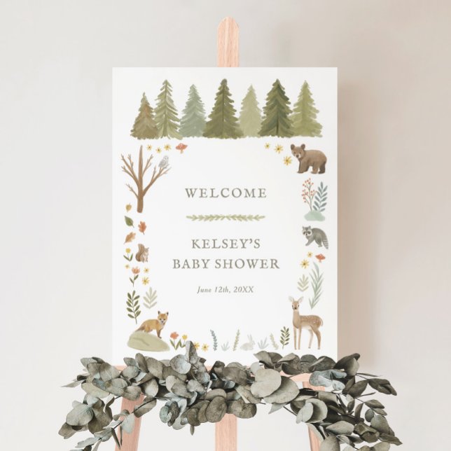 Woodland Animals Baby Shower Welcome Sign (Creator Uploaded)