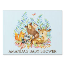 Woodland Animals Baby Shower Yard Sign