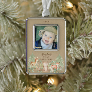 Woodland Animals Baby's First Christmas Ornament