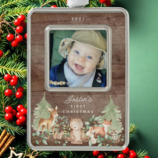 Woodland Animals Baby's First  Christmas Ornament (Creator Uploaded)