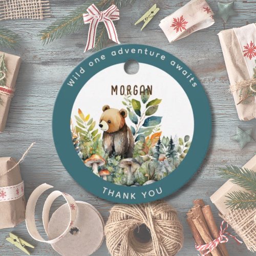 Woodland Animals Bear Favors Thank You Gift Decor Favor Tags