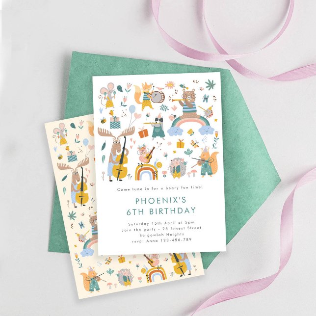 Woodland Animals Birthday, Forest Animals Party Invitation (Creator Uploaded)