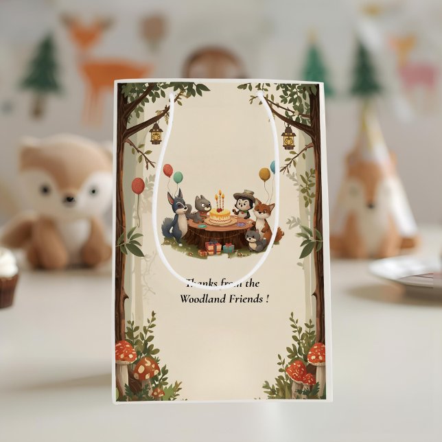 "Woodland Animals Birthday Gift Bag | Rustic Party (Creator Uploaded)