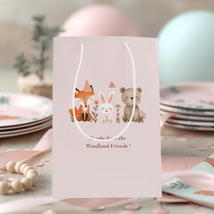 Woodland Animals Birthday Pink Medium Gift Bag