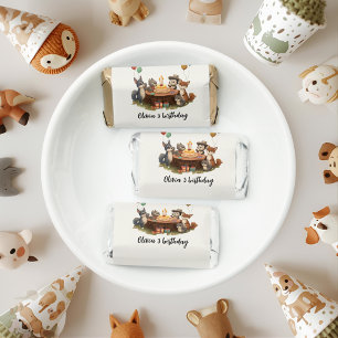 "Woodland Animals Birthday Rustic Hershey's Miniatures