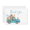 Woodland Animals Blue Truck Thank You Card