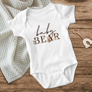 Woodland Animals Boho Baby Bear Bodysuit