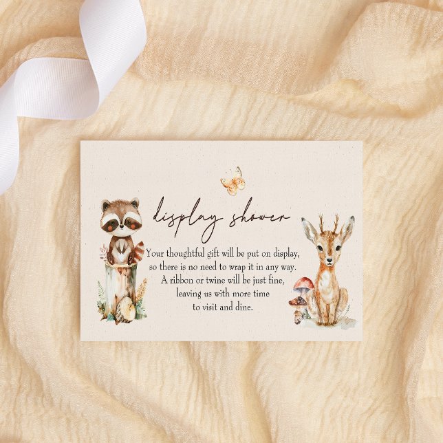 Woodland Animals Boho Baby Display Shower Note Card (Creator Uploaded)