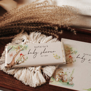 Woodland Animals Boho Baby Shower Hershey Bar Favors