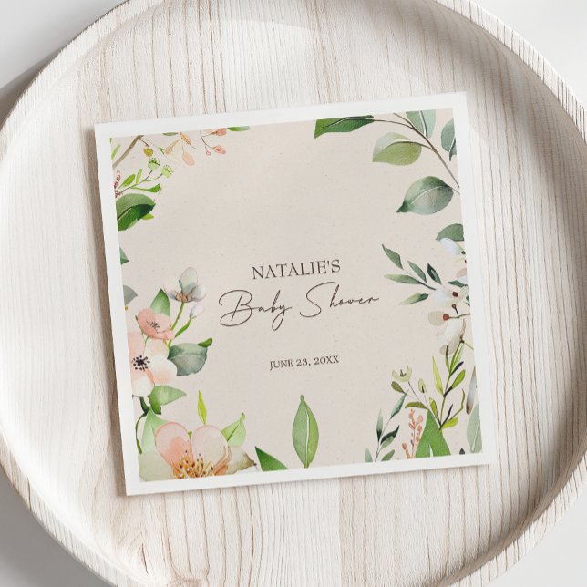 Woodland Animals Boho Baby Shower Napkins (Creator Uploaded)