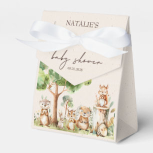 Woodland Animals Boho Boy Baby Shower Favor Boxes