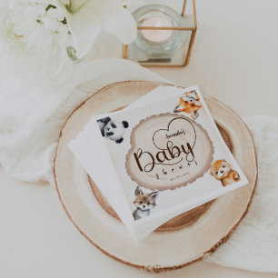 Woodland Animals Boho Cute Baby Shower Napkins