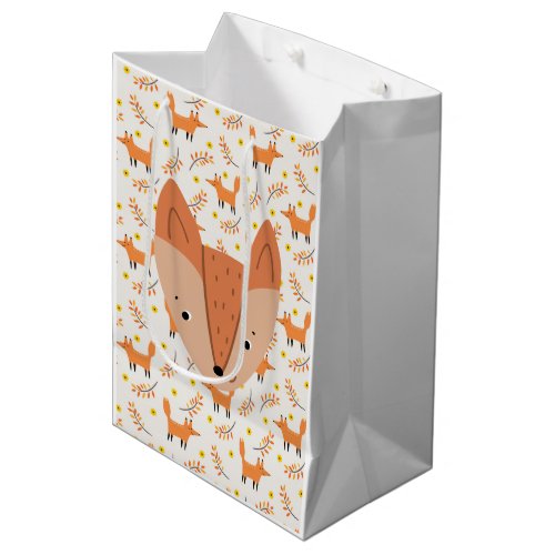 Woodland Animals Boho Design Fox Medium Gift Bag