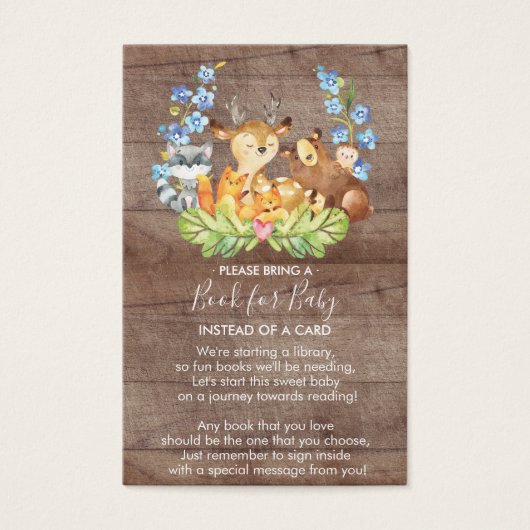 Woodland Animals Book for Baby Card (Front)