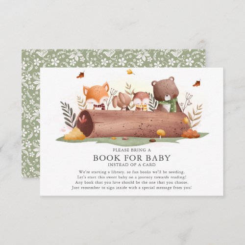 Woodland Animals Book for Baby Enclosure Card