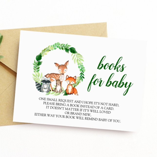 Woodland Animals Book for Baby Enclosure Card (Creator Uploaded)