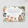 Woodland Animals Books For Baby Baby Shower Card