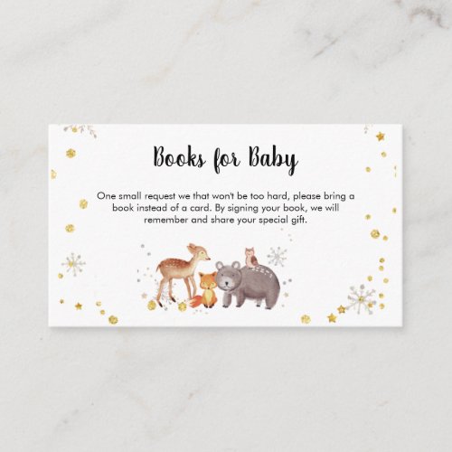 Woodland Animals Books for Baby Enclosure Card 