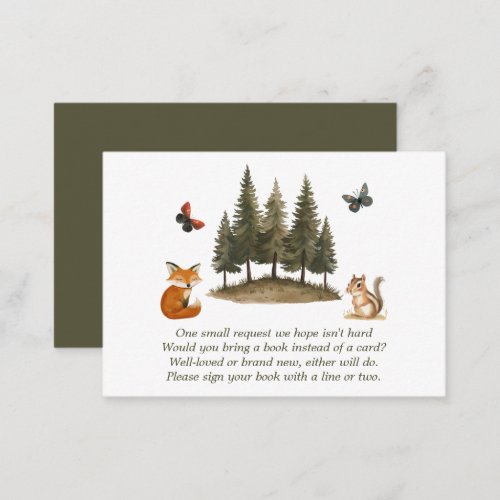 Woodland Animals Books For Baby Enclosure Card